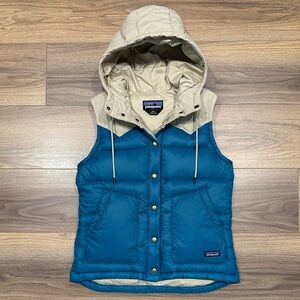 Patagonia Bivy Hooded Vest in Wavy Blue Size Medium